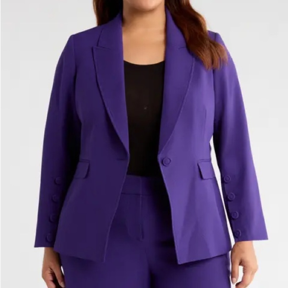 Nordstrom Purple Blazer | XL | Tailored Statement Jacket in Purple